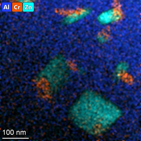 EDS map of precipitates